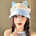 thumbnail image 5 of Slccxzc Blue Sweet Baseball Cap Kawaii Cat Ear Hats Lolita Style Fashion Caps Summer Sun Hat, 5 of 7