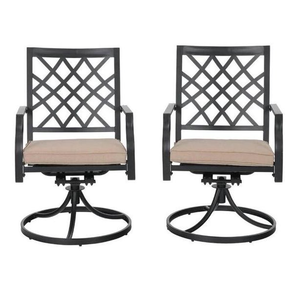 Sophia & William Set of 2 Outdoor Dining Chairs Patio Swivel Chairs ...