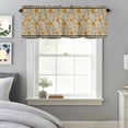 thumbnail image 5 of Spring Yellow Flowers Window Valance for Kitchen, Vintage White Daisy Plaid Farm Plant Rod Pocket Short Curtain for Small Windows, Light Filtering Decorative Valance, 60 x 18 Inch, 5 of 9