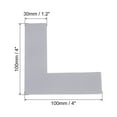 thumbnail image 2 of Uxcell 5s Location Marking Corner 4x4x1.2" 20 Pack L Shaped Floor Marker for Table, Desk, Floor, Gray, 2 of 5