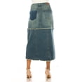 thumbnail image 5 of Be-Girl Women's Denim Skirt, Tiered Frayed Hem, Long Length - SG-89215, 5 of 7