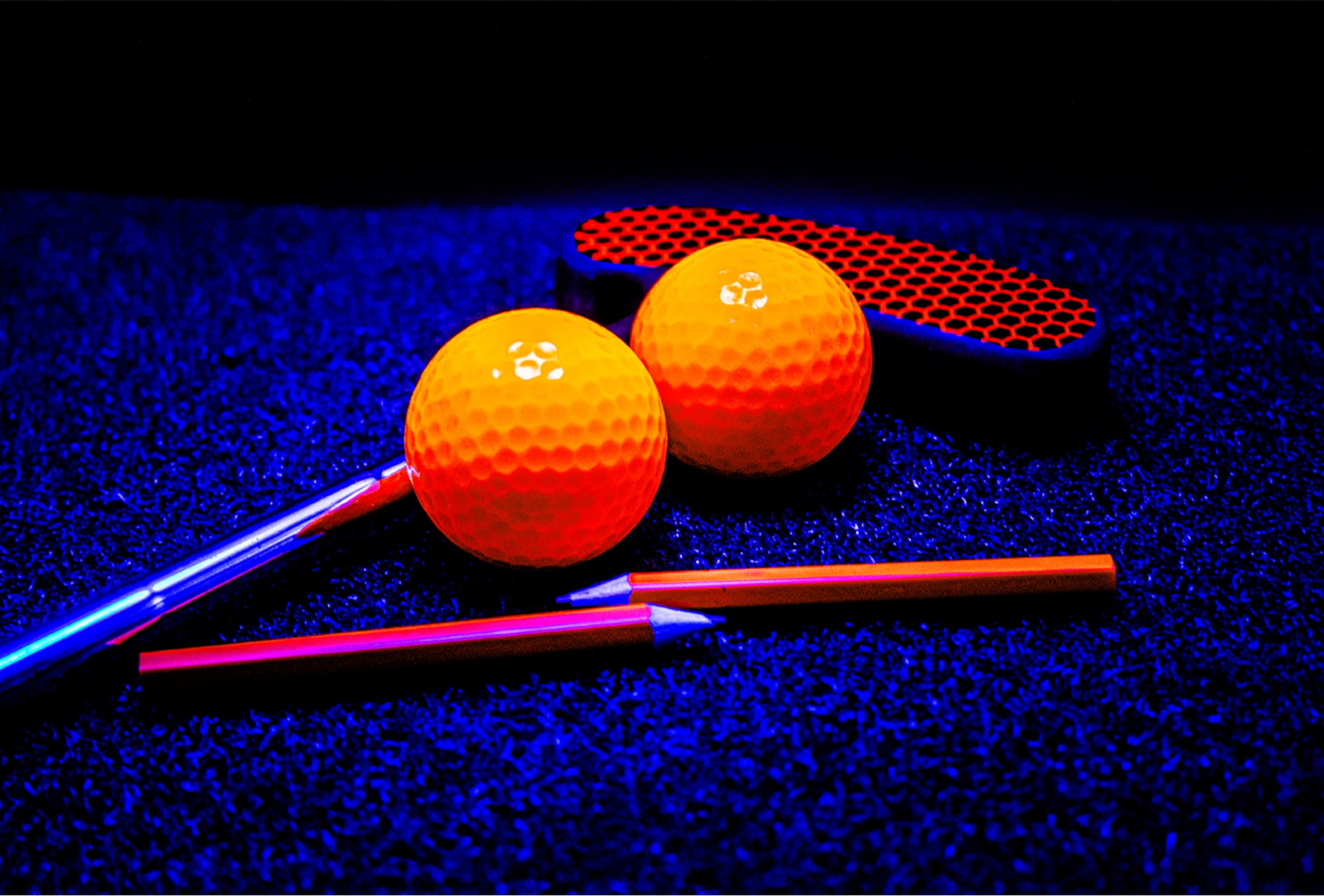 Blacklight Orange Golf Balls – 12 Pack – High-Visibility by GBM Golf