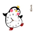 thumbnail image 1 of Reloj de pared silencioso, decorativo, de madera, con forma de pingüino en miniatura, sin , figura de pareja romántica de resina, adecuado para, 1 of 8