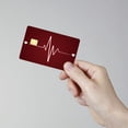 thumbnail image 5 of Rectangle PVC Plastic Waterproof Card Stickers Self-adhesion Card Skin for Bank Card Decor Electrocardiograph 186x137mm, 5 of 6