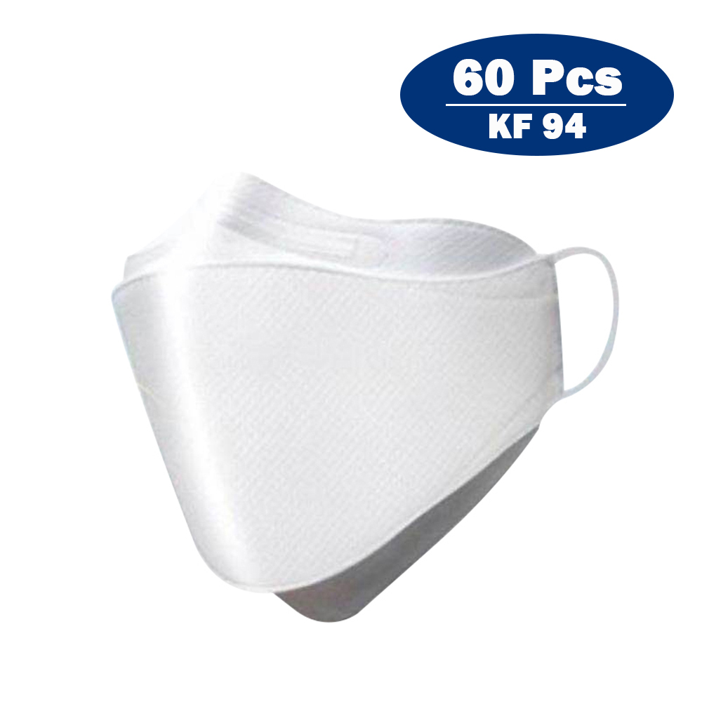 Kf94 Masks For Sale 60Pcs KF94 Face Mask Triple Filter Mask 94% Filtration Adaptable Nose