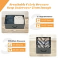 thumbnail image 3 of edx 5 Drawer Fabric Dresser for Bedroom, Chest of Drawer Organizer Storage Cabinet for Closet, Entryway, Grey, 3 of 10