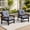 Black, variant on DELMANGO HDPE Outdoor Side Table All Weather Patio Side Table Waterproof Small Outdoor End Table for Garden, Lawn, Pool, Balcony, Gray