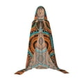 thumbnail image 7 of Honeii African Tribal Style Print Poncho Cape, Cloak Coat, Snuggly Hooded Wearable Blanket, Hooded Cape For Teenagers,Halloween Costumes-Small, 7 of 7