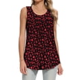 thumbnail image 5 of Bovemsi Camisole Tops for Women Tank New Summer Sleeveless Blouses Crew Neck Shirts Printed Casual Vest Basic Tanks, 5 of 6
