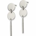 thumbnail image 2 of Stainless Steel Polished Discs With Bar Post Dangle Earrings (31.5 X 8) Made In China sre1411, 2 of 7