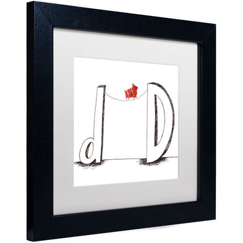 Carla Martell 'D is for Dog' Matted Framed Art