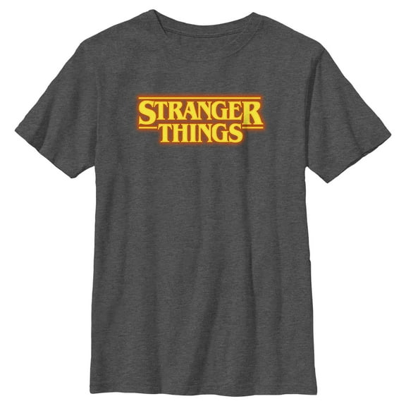 Netflix Boy's Stranger Things Orange Logo Graphic T-Shirt