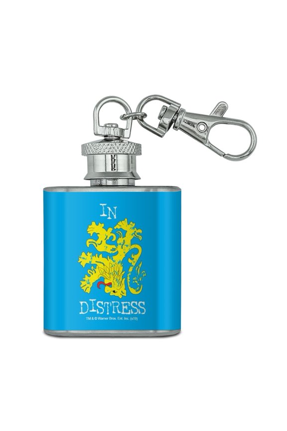 Big Bang Theory In Distress Stainless Steel 1oz Mini Flask Key Chain