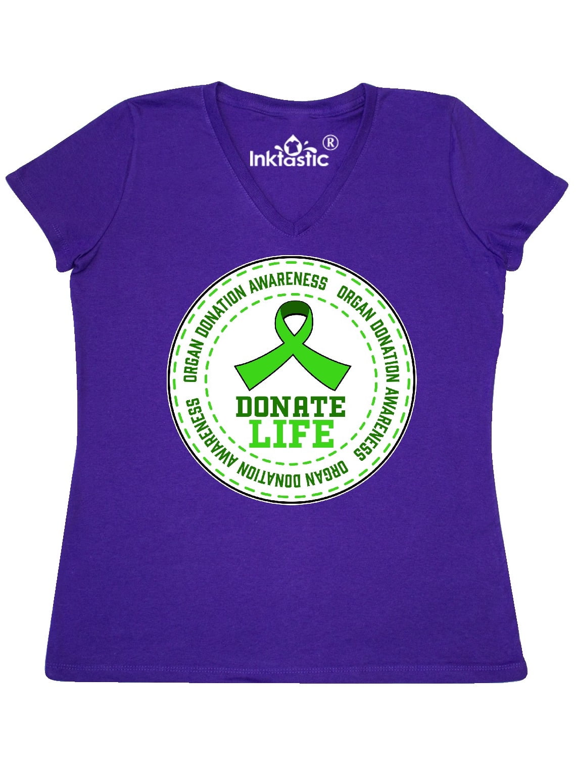 INKtastic Donate Donation Awareness Women's VNeck TShirt