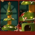 thumbnail image 2 of ZLight Christmas Cat Tree, Tree Cat With Cat Cat With Toys. Sturdy, Assembly, Weight Capacity. Suitable For Balconies, Rooms, Green-3rd floor, 2 of 4