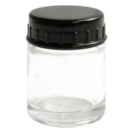 Glass 3/4oz 22cc AIRBRUSH BOTTLE JAR w/ LID CAP Store Paint Siphon Suction (Best Paint For Glass Jars)