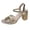 Gold, variant on Womens Block Heeled Platform Sandals Chunky Open Toe Glitter Adjustable Ankle Strap Heels Summer Party Prom Dress Shoes Silver Size 6.5