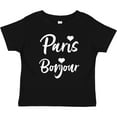 thumbnail image 3 of Inktastic Paris Bonjour with Hearts in White Text Boys or Girls Baby T-Shirt, 3 of 5