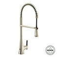 thumbnail image 3 of Moen S5235ew Sinema 1.5 GPM Single Hole Pre-Rinse Pull Down Kitchen Faucet - Black, 3 of 7