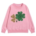 thumbnail image 4 of PMVFHDE Chandails en Molleton Col Rond Jour de la Saint-Patrick Imprimé Graphique pour Enfants - Style Amusant Rose, 8-9 Ans, 4 of 4