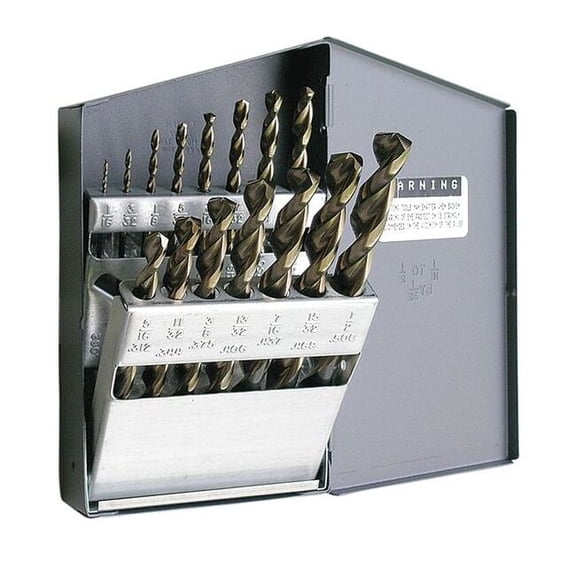 Cle-Line Jobber Drill Set,15 pc,HSS C18620