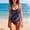 Z002-Multicolour, variant on Laipiong Women Tummy Control One Piece Swimsuit 2026 Summer Floral Print Drawstring V Neck Bikini Sets Beach Vacation Bathing Swimwear