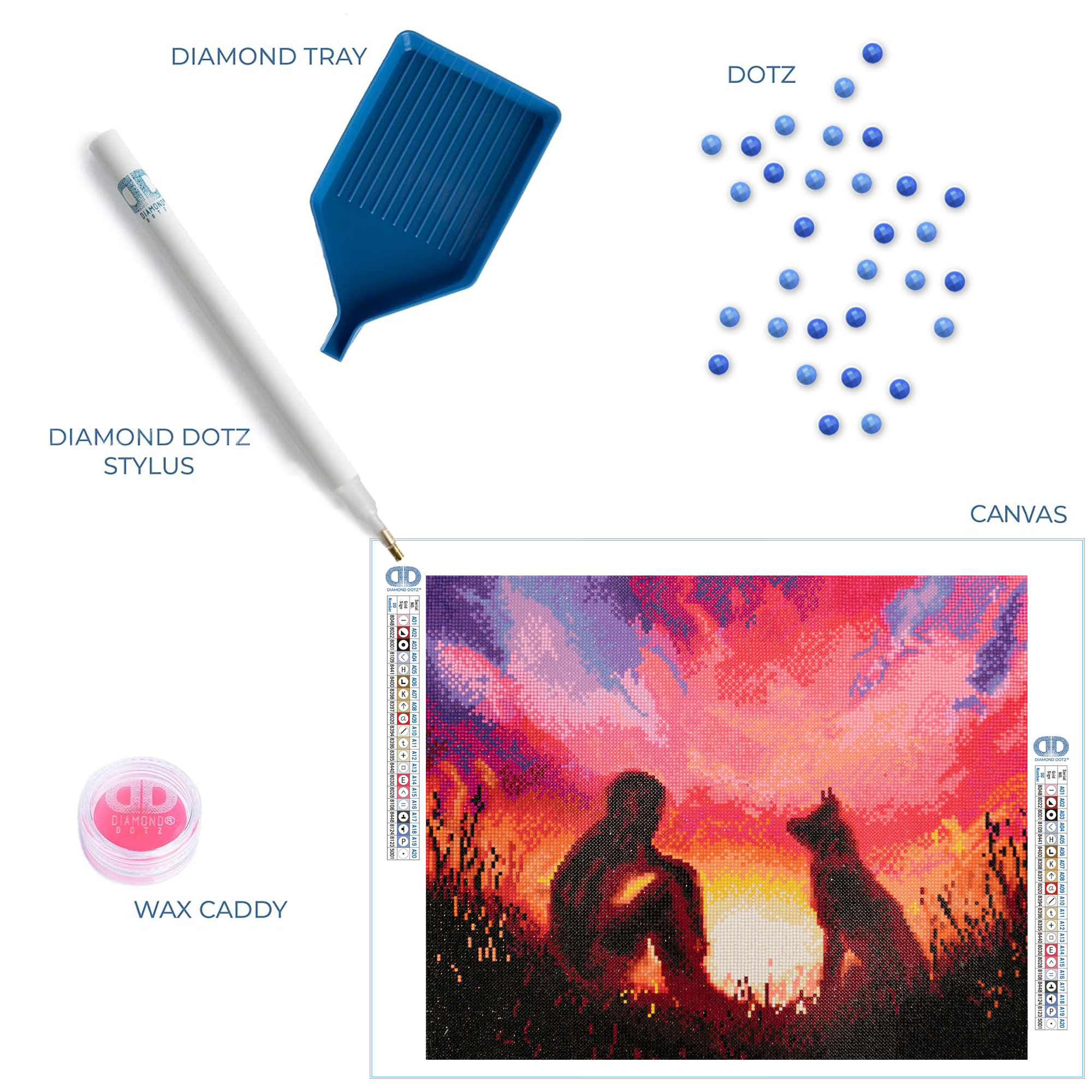 Diamond Dotz at Home Best Friends Diamond Painting Kits for Adults - Diamond Art Kits a Relaxing Creative Craft Kit with Dotz Gems 20x16