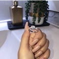 thumbnail image 4 of Engagement Rings for Women, 1.5 Carat Plated Cubic Zirconia Two-In-One Wedding Engagement Promise Eternity Ring Set for Women Size 5-11 Father’s Day Gift, 4 of 6