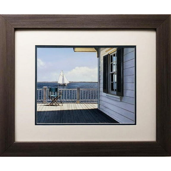 Daniel Pollera "On the Bay" New CUSTOM FRAMED Art Generic