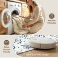 thumbnail image 5 of ODIKA 4'x6' Navy Cream Arched Modern Pattern Washable Area Rug Contemporary Design with Unique Motifs Stain Resistant, Low Pile, Easy Care for Dorm Room, Small Living, 5 of 7