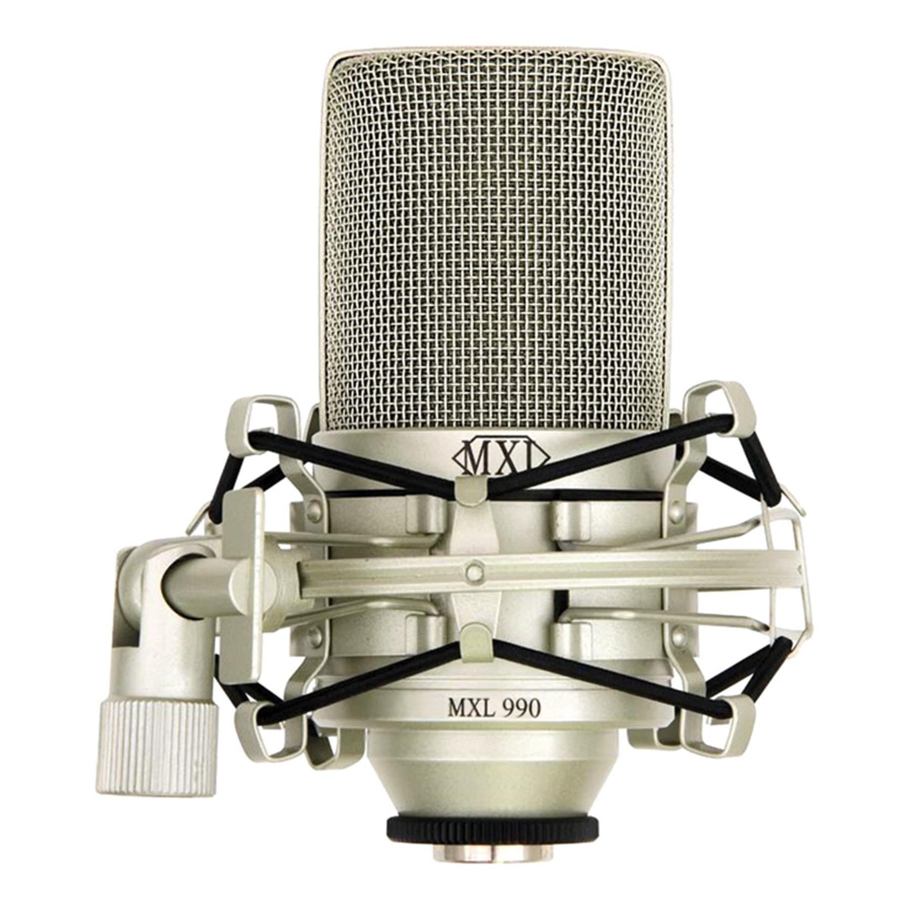 MXL 990 w/ 20-foot XLR Microphone Cable & Pop Filter Bundle