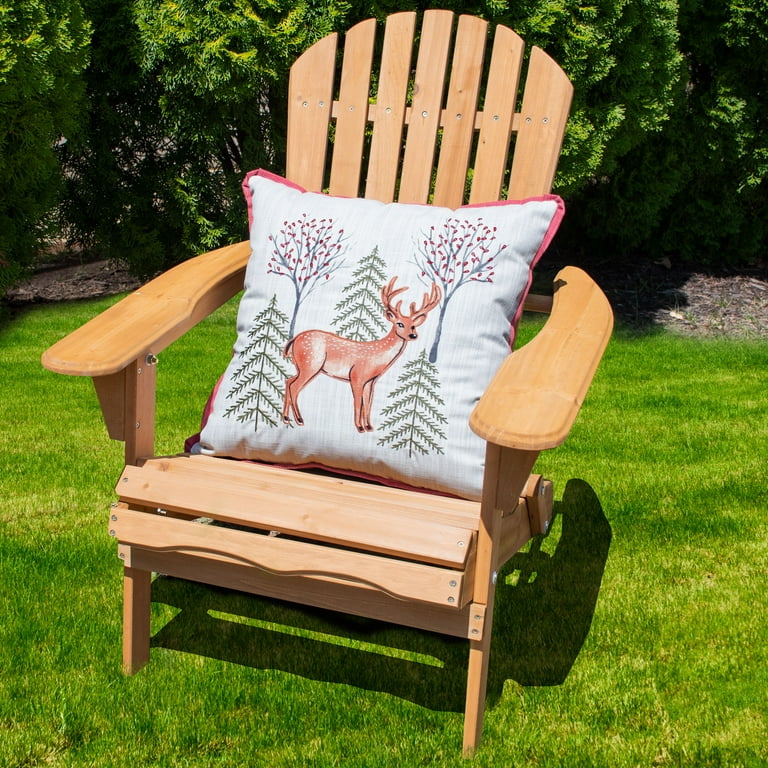 Decorative Square Throw Pillow - Christmas Deer – Willow & Olive