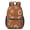Daisy Pioneer Flower Brown Pattern, variant on Daisy Pioneer Flower Blue Pattern 17" Waterproof Oxford School Backpacks for Teens, S-Shape Padded Straps, for School, Travel, Hiking, Camping