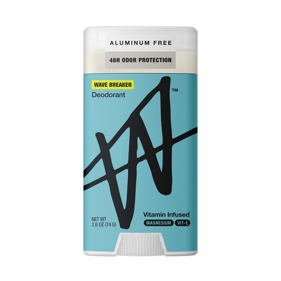 W By Jake Paul Men's Aluminum Free Deodorant - Odor Blocking - Sweat Protection - Wave Breaker - 2.6 oz