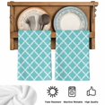 thumbnail image 5 of Quatrefoil Moroccan Pattern Kitchen Towels Set of 1, Geometric Aqua Morocco Absorbent Dish Towels for Kitchen, Microfiber Hand Towel, Quick Drying Tea Towel for Cleaning Decorative Dishcloths, 5 of 7