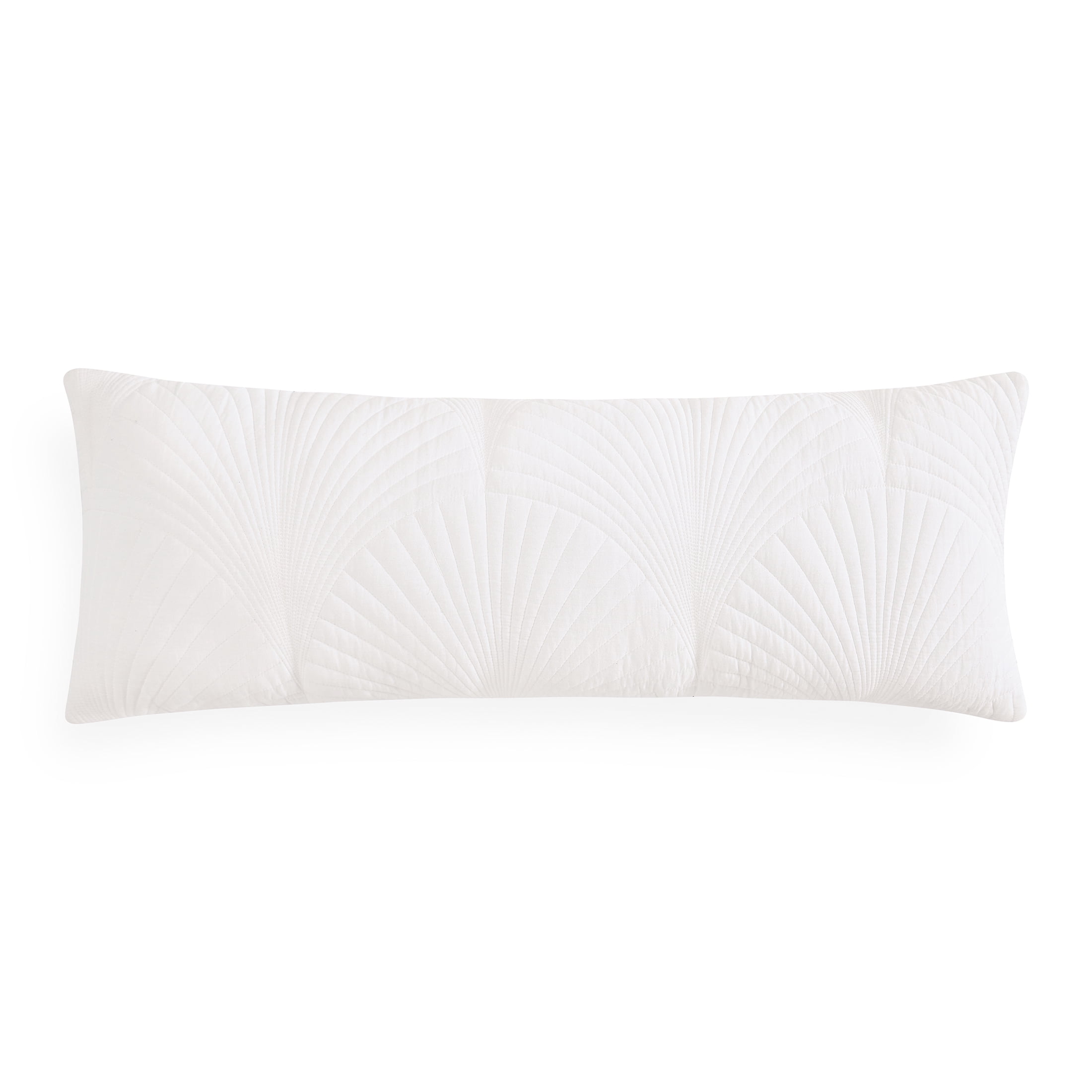 Coastal Living 14" x 36" Blue & White 100% Cotton Decorative Bolster Pillow for Bed