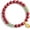 6mm Prehnite Cinnabar, variant on Feng Shui Cinnabar Bracelet for Women – Lotus-Inspired Mystical Oriental Design, Red Jade Beads Handmade with Enamel Decor, Good Luck & Protection Jewelry for Healing Meditation