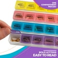 thumbnail image 2 of Monthly Pill Organizer - 28 Day Monthly Pill Planner to Separate Pills & Vitamins Week to Week, Travel Medication Reminder Daily Monday to Sunday Compartments, 2 of 5