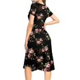 thumbnail image 5 of HAOMEILI Women Casual Short/Long Sleeve Dresses Empire Waist Knee Length Loose Dress with Pockets, 5 of 7