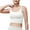White, variant on Womens Sports Bra - Scoop Neck Padded Low Impact Yoga Bra Workout Crop Top with Built in Bra