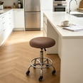 thumbnail image 6 of Dongrere Stretch Bar Stool Seat Cover, Striped Round Cushion, Anti-Slip Chair Cover for Bar Kitchen Living Room Use, Coffee, 6 of 6