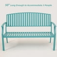 thumbnail image 6 of GONICHA Outdoor Bench,Weatherproof Aluminum Patio Garden Bench for Park Yard Deck Entryway,Blue, 6 of 6