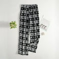 thumbnail image 3 of Women's Christmas Pattern Plush Sleep Pants with Soft Elastic Waist and 2 Pockets, Comfortable Pajama Bottoms for Home and Nightwear,Dark Gray,M, 3 of 7