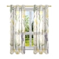 thumbnail image 7 of Yayeee Window Curtains Set of 2 for Living Room Light Filtering 63"x42", Floral Rabbit, 7 of 7