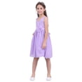 thumbnail image 3 of renvena Girls Toddler Kids Flower Chiffon Pleated Bridesmaid Wedding Pageant Party Dress Lavender 12, 3 of 7
