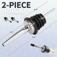 thumbnail image 2 of Paquete de 2 Vertedores de licor de acero inoxidable, 2 of 8