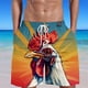 thumbnail image 5 of Mens Pantalones Cortos Atléticos Llama Impresión Especial Gallo, Pantalones Cortos de Playa Casual Pantalones para Hombres, 5 of 5