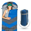 Sleeping Bag - Envelope Lightweight Portable, Waterproof, Comfort With Compression Sack - Great For 4 Season Traveling, Camping, Hiking, & Outdoor Activities.