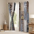 thumbnail image 3 of Rustic Windmill Farmhouse 30%-50% Blackout Curtains, Sunflower Chicken Print Curtains 42"Wx90"L, Vintage Country Western Curtains & Drapes Teens Adult Bedroom, Barn Door Wooden Plank Window Curtains, 3 of 5