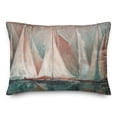 thumbnail image 2 of Creative Products Teal Sailboat Painting 14x20 Indoor / Outdoor Pillow, 2 of 3